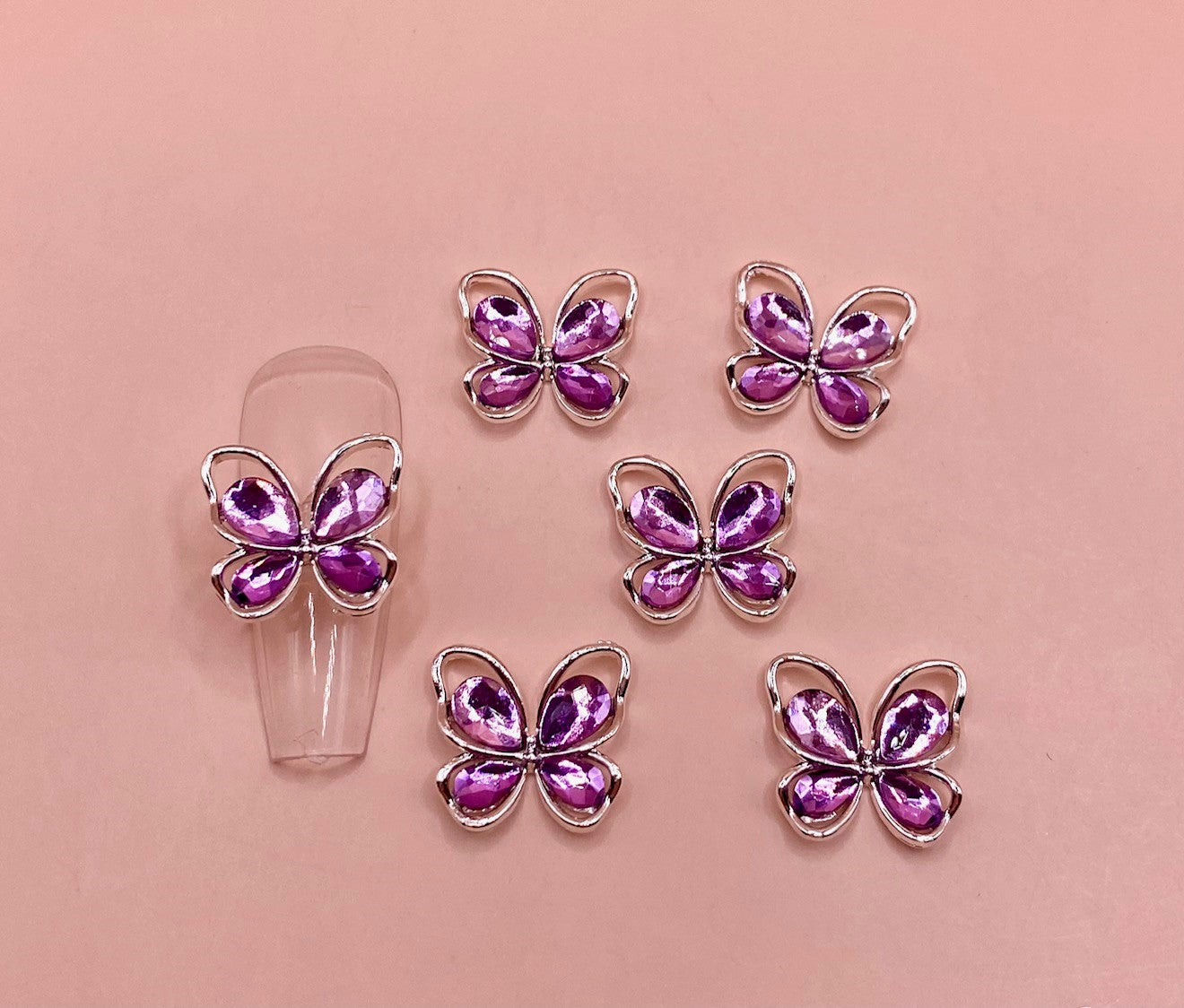 Crystal Butterflies | Metal Charms