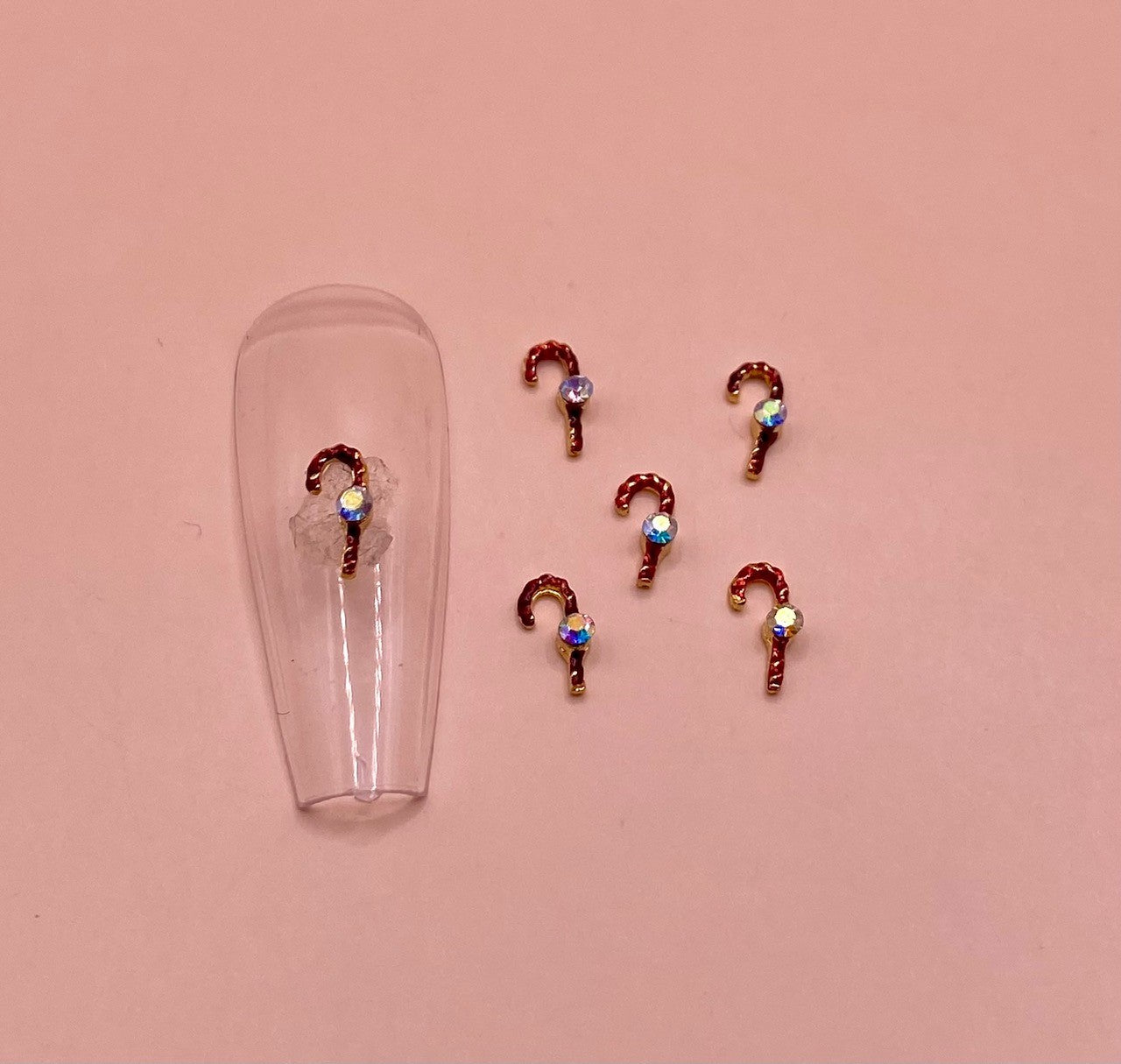 Tiny Candy Canes | Metal Charms