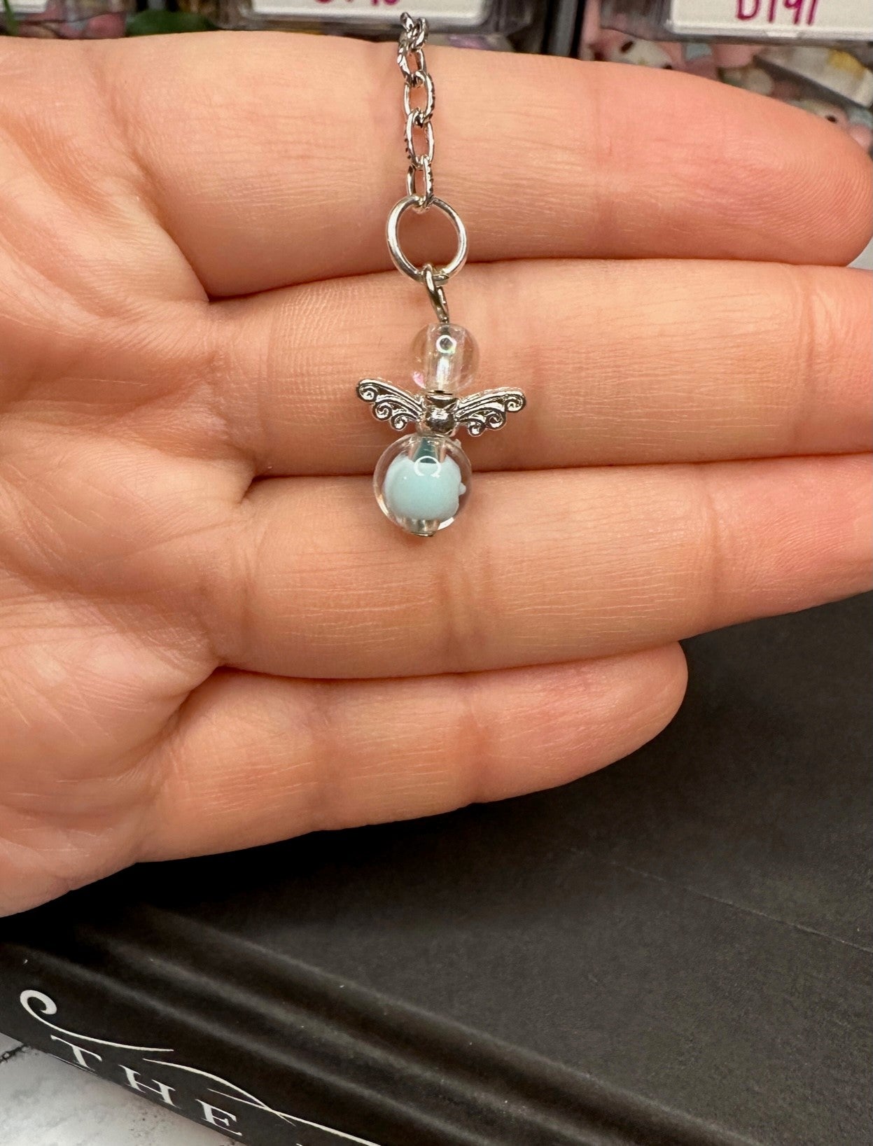 Clear Bead Angel | Bookmark