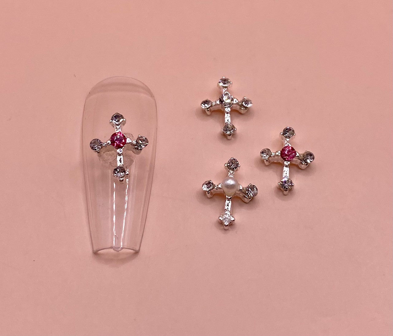 Silver Cross Mix | Zircon Metal Charms