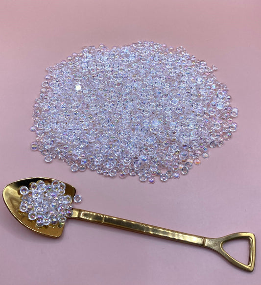 Clear AB Half Beads - 4mm