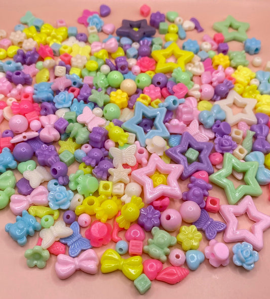 Bright Pastels Bead Mix - Mixed Shapes
