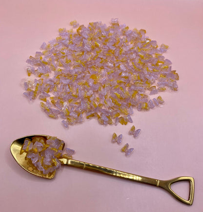 Tiny Butterflies - Light Pink and Gold
