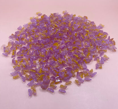 Tiny Butterflies - Light Pink and Gold