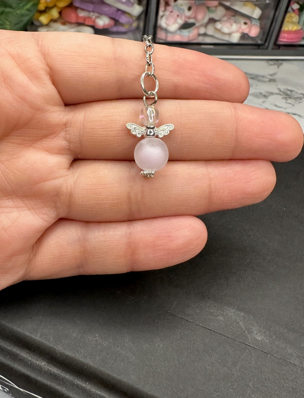 Frosted Bead Angel | Bookmark