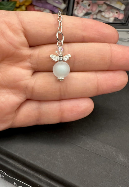 Frosted Bead Angel | Bookmark