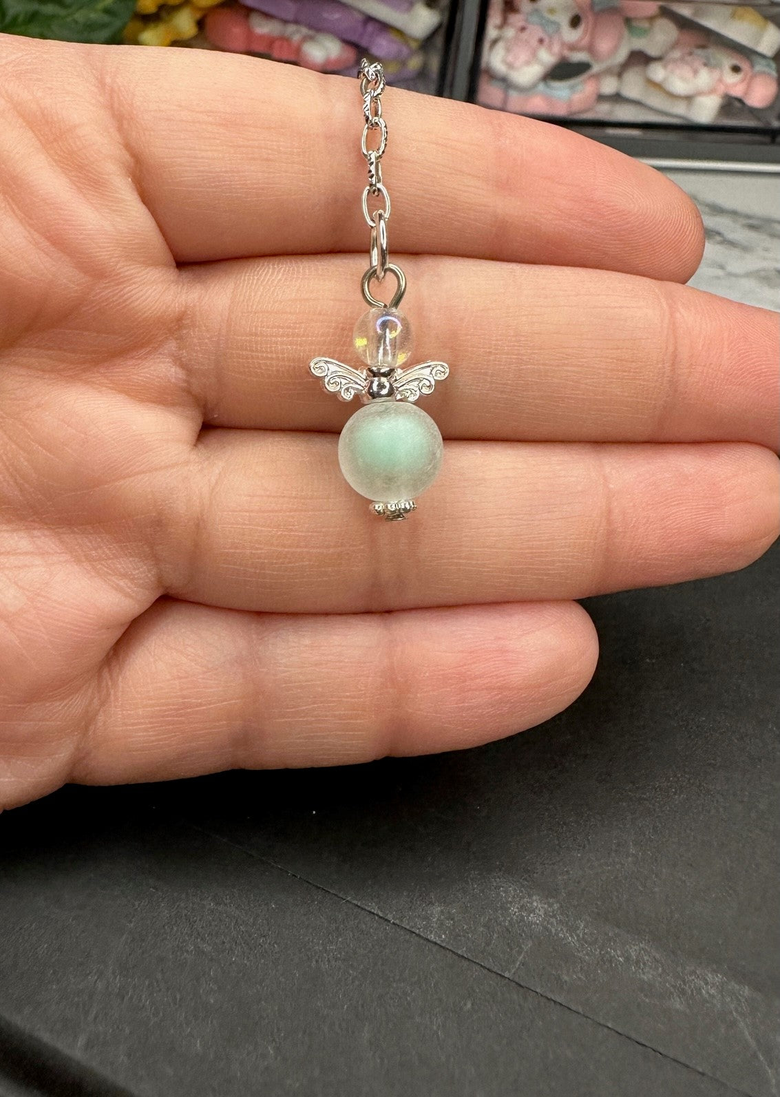 Frosted Bead Angel | Bookmark