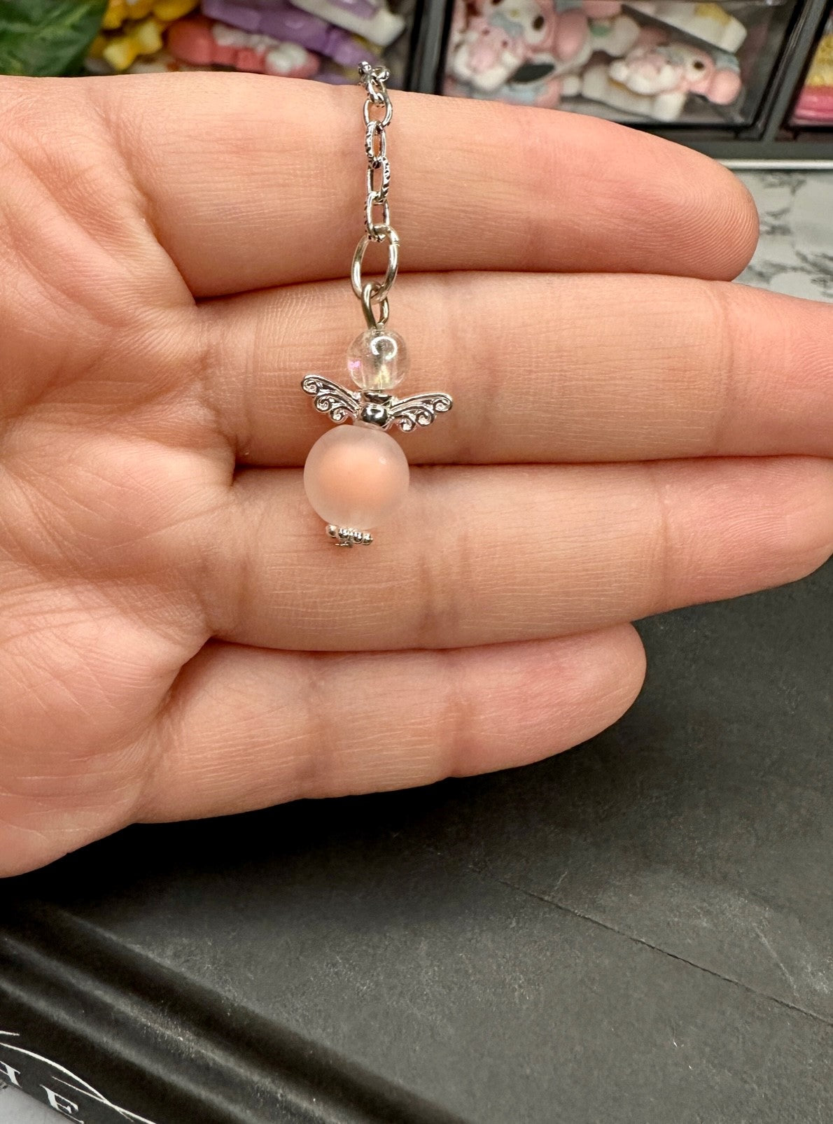 Frosted Bead Angel | Bookmark