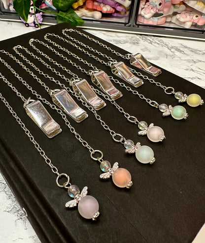 Frosted Bead Angel | Bookmark