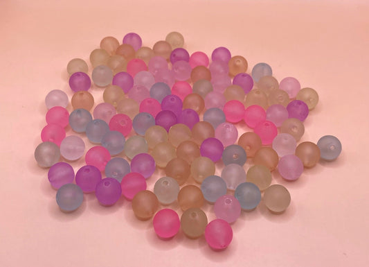 Frosted Bead Mix - 9mm