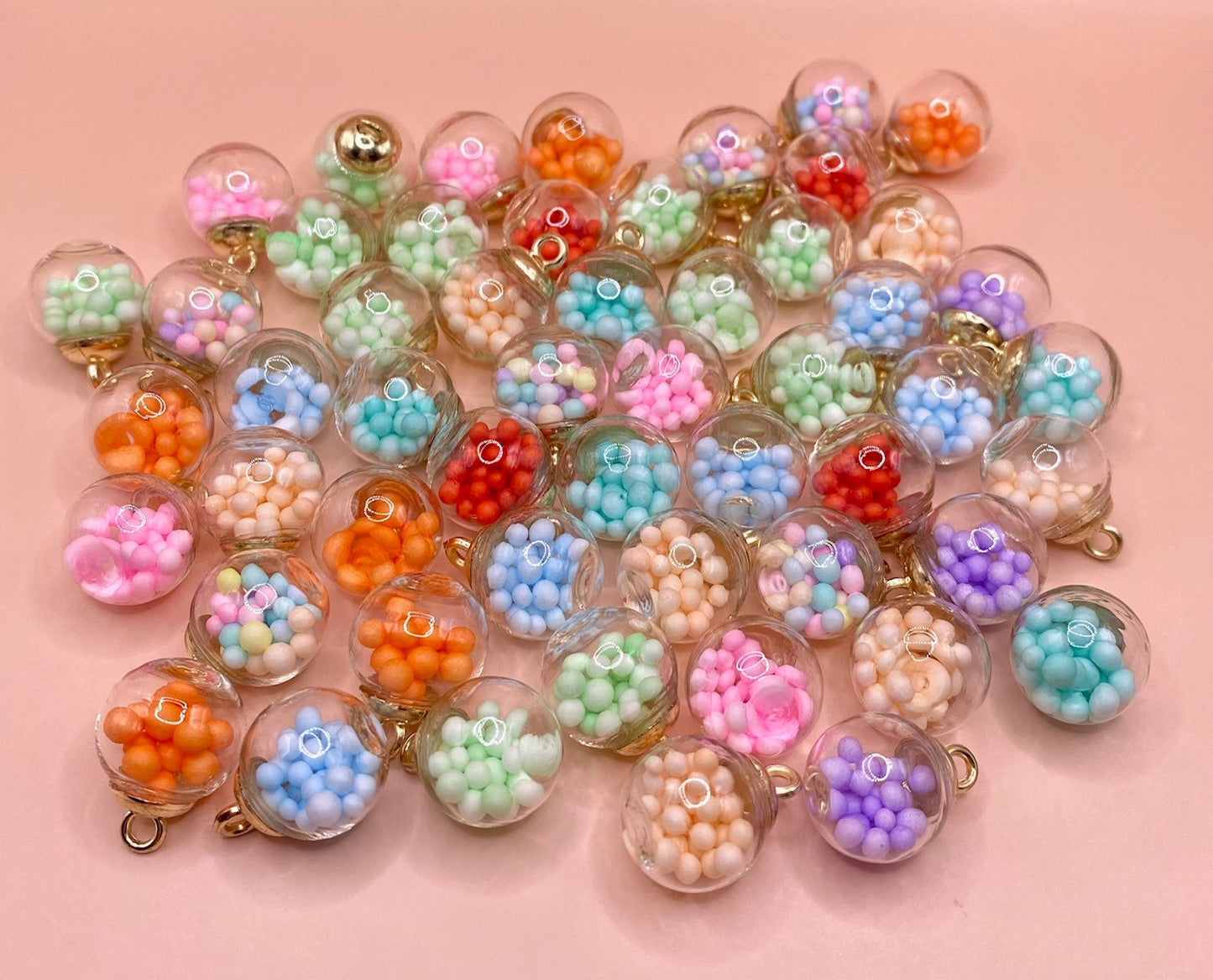 Clear Globe Bead Pendant Mix